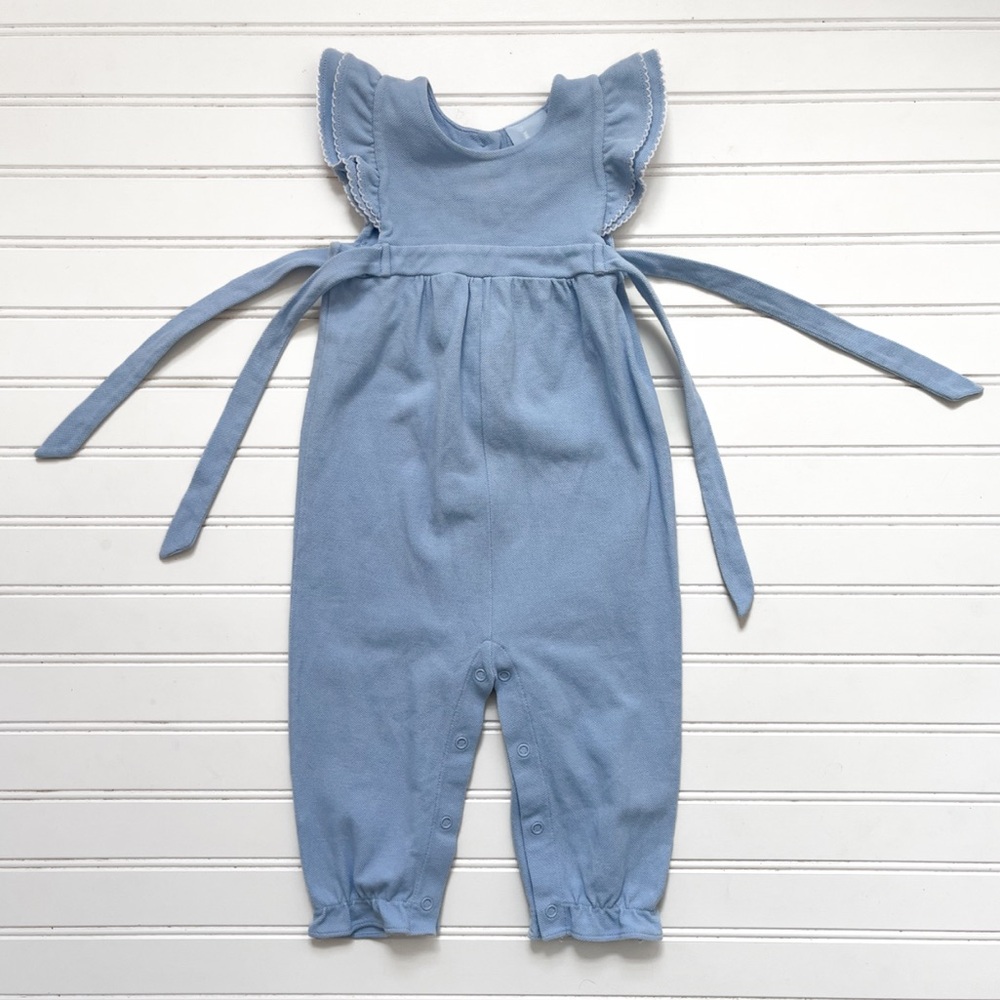 BELLA BLISS EUC Flutter Sleeve Side Bow Jumpsuit